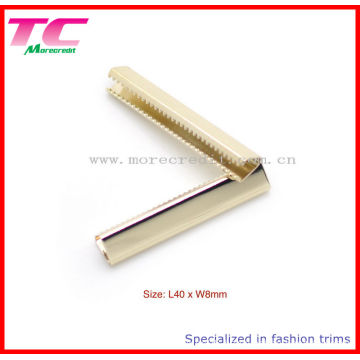 High Quality Metal Belt End Clips in Light Gold